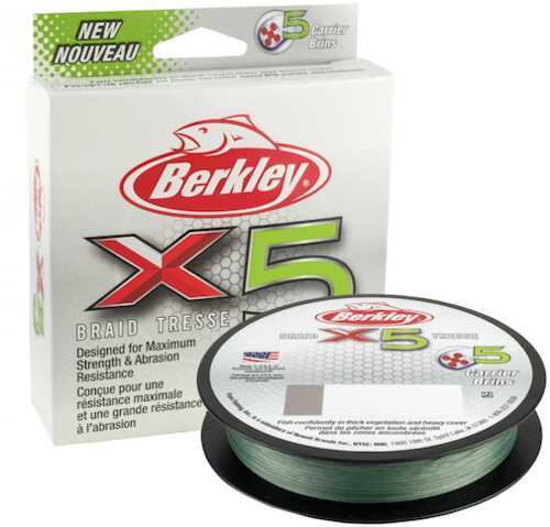 Berkley X5 Braid 65lb Test 165yd Fishing Line Low Vis Green