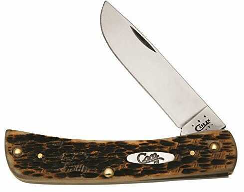 Case 00245 Amber Bone Peach Seed Jig Sod Buster Jr