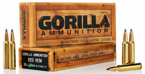 223 Rem 55 Grain Full Metal Jacket 20 Rounds Gorilla Ammunition Remington