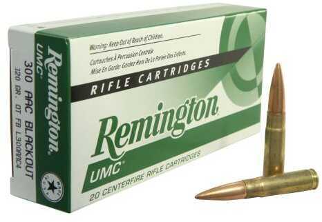 300 AAC Blackout 120 Grain Open Tip Match 20 Rounds Remington Ammunition