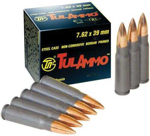 7.62X39mm 122 Grain Hollow Point 40 Rounds TULA Ammunition