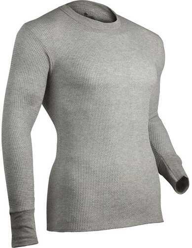 Indera Cotton Heavyweight Thermal Shirt Long Sleeve Heather Gray Medium Model: 839ls-hg-md