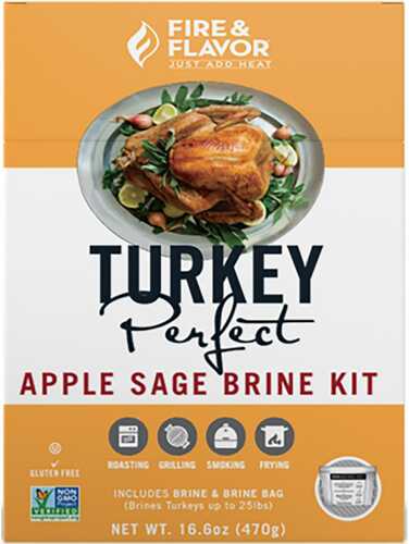 Fire and Flavor Turkey Perfect Brine Kit Apple Sage 2 pk. Model: FFB151