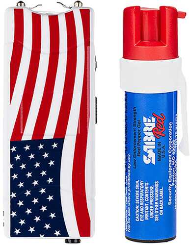 Sabre USA Stun Gun & Pepper Gel Combo 12 ft USA Flag
