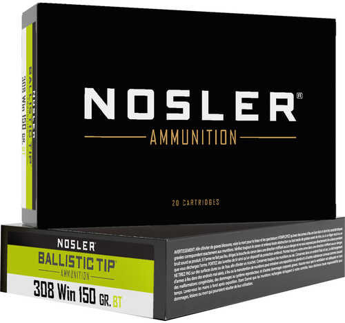 NOSLER BTA 308 150GR BTSP 20BX