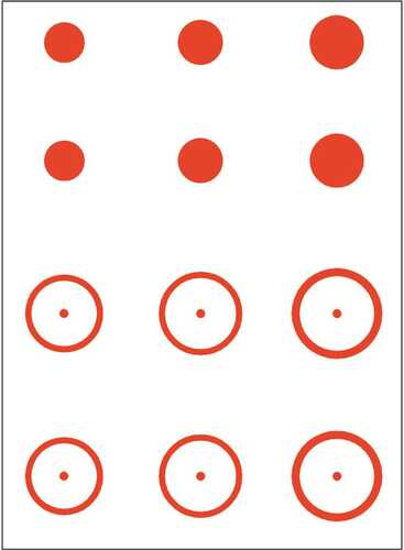 Gunstar Mongo Target Reticle Set Orange Model: 1402709