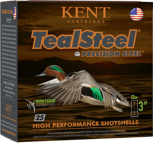 Kent Teal Steel Load 12 ga. 3 in. 1 1/4 oz. 5 Shot 25 rd. Model: KTS12336-5