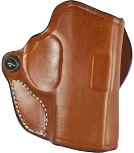 DeSantis Gunhide 019Ta9PZ0 Mini Scabbard OWB Tan Leather Belt Slide Fits Springfield Hellcat OSP Right Hand