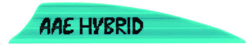 AA&E Leathercraft Hybrid 1.85 Vanes Teal in. 100 pk.