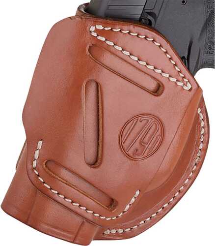 1791 Gunleather 4WH1CBRR 4 Way Classic Brown Leather IWB/OWB 1911 3-4"/Browning Hi Power Right Hand