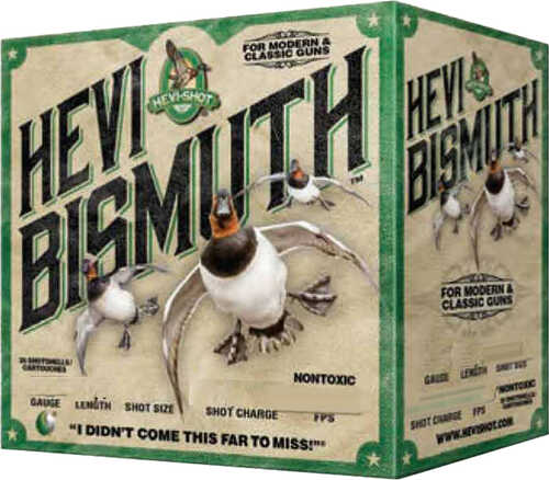 Hevi Shot Bismuth Shotgun Ammo 20 ga. 3 in. 1 1/8 oz. 6 Shot 25 rd. Model: HS17006