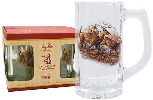 Wild Wings Beer Stein - Autumn Run Terry Redlin 12Oz. 4/Set