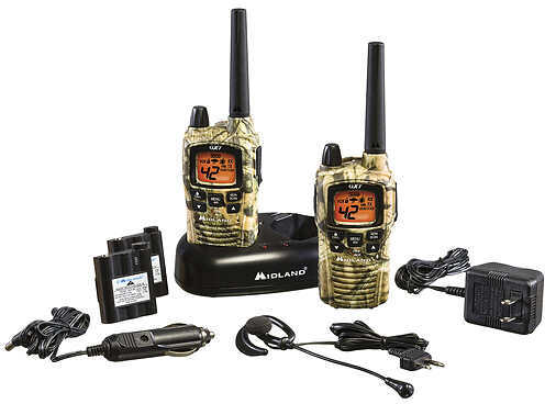 Midland GXT895Vp4 2 Way Radio W/Ear/Mic/Batteries & Charger 42Chl, 36 Mile MossyOak 2/Pk.