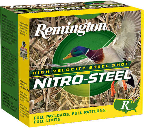 Remington Nitro Steel High Velocity Magnum Loads 12 ga. 3 in. 1 3/8 oz. 4 Shot 1300 FPS 25 rd. Model: 20864
