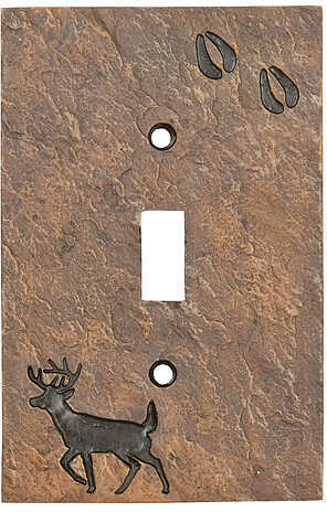 BSC Deer W/Tracks Switch Plate - Single 3.25"X5"