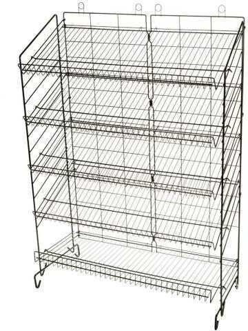 Ridge Floor Stand Rack 5 Shelf Black Model: FL5S-36-black