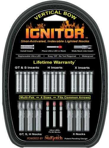 NuFletch Ignitor Nocks Red Universal Fit 3 pk. Model: IGNT-UNIV-RED