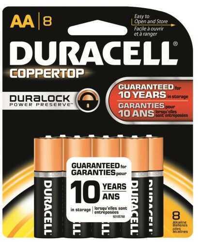 Duracell Coppertop Battery AA 8 pk. Model: 041333825014