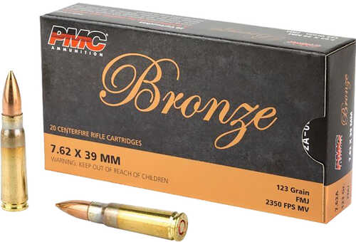 PMC Bronze Rifle Ammo 7.62x39 FMJ 123 gr. 20 rd. Model: 7.62A