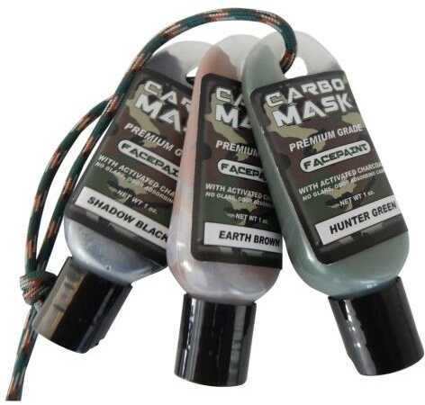 Carbo Mask Facepaint Black/Green/Brown 1 oz. 3 pk. Model: 310134