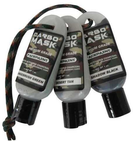 Carbo Mask Facepaint Black/Sage/Tan 1 oz. 3 pk. Model: 310156