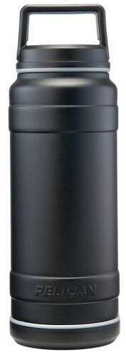 Pelican Traveler 32 Oz Bottle Screw Top, Leak Proof SS Black Md: TRAV-B032-BLK
