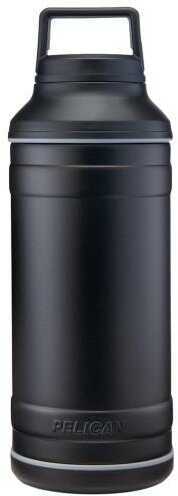 Pelican Traveler 64 Oz Bottle Screw Top, Leak Proof SS Black