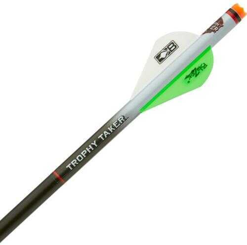 Trophy Taker Shrink Fletch White Tube 2 Neon Green/1 Blazer Vane 6 Pack Model: T2230