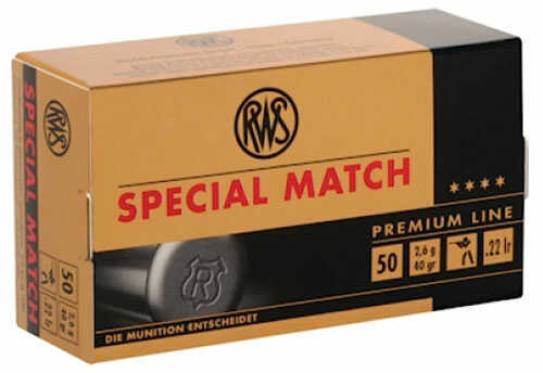 22 Long Rifle 40 Grain Soft Point 50 Rounds RWS Ammunition