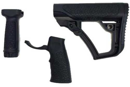 Daniel Defense 281020614500 Collapsible Buttstock AR-15 Glass Reinforced Polymer Black