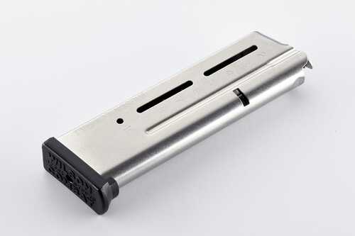 Wilson Combat 5009 1911 Elite Tactical Magazine 9mm Luger 10 rd Stainless Steel Finish ETM Base Pad