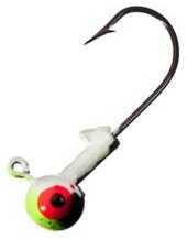 Lucky Strike Tri-Color Jighead 1/8Oz 8Pk White/Black/Chartreuse Md#: TCH18Pb-57-8