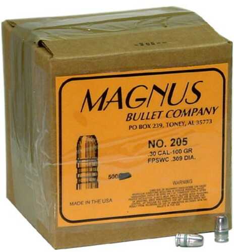 Magnus 30 Caliber .309 Diameter 100 Grain Semi Wad Cutter Flat Base 500 Count