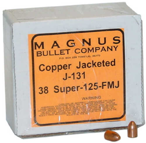 Magnus 38 Super .356 Diameter 125 Grain Full Metal Jacket 250 Count