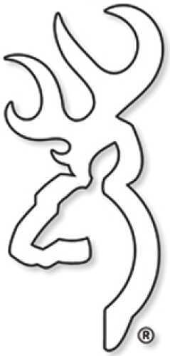 Browning Flat Buckmark Decal 6" White
