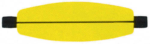 Foam Slotted Cigar Float 2In Yellow 100/bg