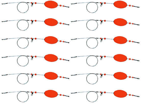 Comal Oval Weighted Float Rig 2 1/2In 28In Wire 12Ri Red