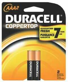 Duracell Alkaline Battery Coppertop Aaa 2/Pk Model: 80252347