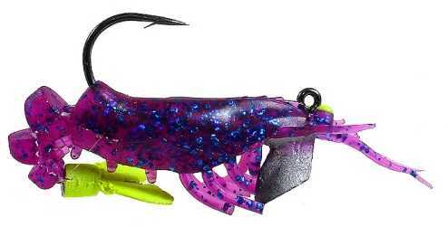 Egret Vudu Shrimp 3In 2Pk LSU (Purple/Chartreuse)