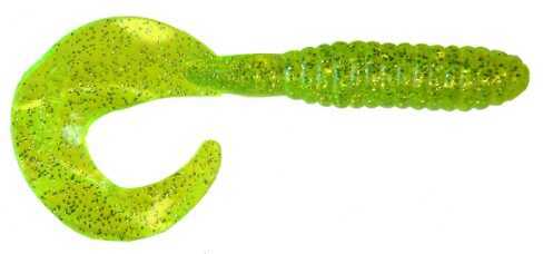 KalIns Salty Lunker Grub 5In 10Pk Chartreuse/Silver Fk