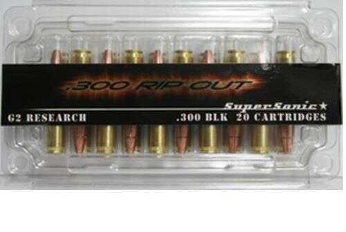 300 AAC Blackout 110 Grain Lead Free 20 Rounds G2 Research Ammunition