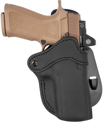 1791 Gunleather ORPDH24SVTGR Paddle Holster Optic Ready OWB Size 2.4S Vintage Leather Fits FN 509 H&K Vp9Sk