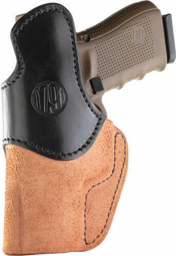1791 Gunleather RCH4BLBR RCH for Glock 17/S&W Shield/Springfield XD9 Black/Brown Leather