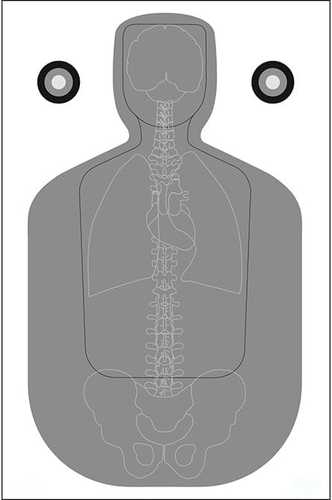 Action Target TQ-21 Qualification Target White and Gray 23"x35" 100 Per Box F-TQ21ANT-AV2-100