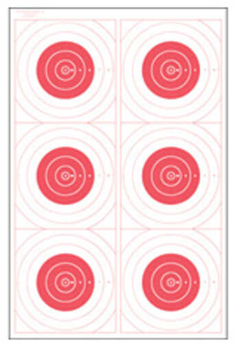 Action Target Six Bull's-eye Military Training Target 23" X 35" 100 Per Box Sr-21c6t-rd-100