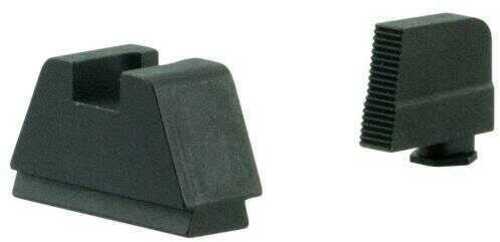 AmeriGlo Tall Suppressor Sights 3XL Height Fits All for Glocks Except 42/43 Black Serrated .365" Front Flat .451"