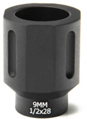 Battle Arms Development HEX FLASHCAN Blast Diverter 9MM Anodized Finish Black 1/2X28 Threaded BAD-FLASHCAN-6-1-2x28