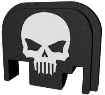 Bastion Slide Back Plate Skull Black and White Fits Glock BASGL-SLD-BW-BTSKUL