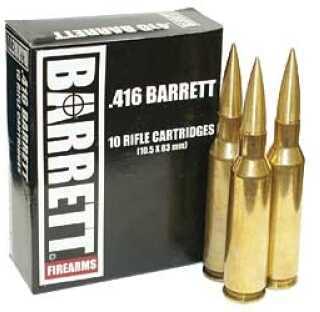 416 Barrett 395 Grain Full Metal Jacket 10 Rounds Ammunition