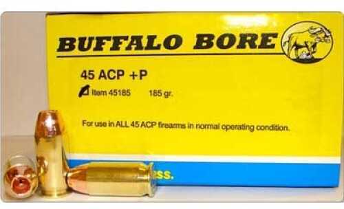 45 ACP 185 Grain Hollow Point 20 Rounds Buffalo Bore Ammunition